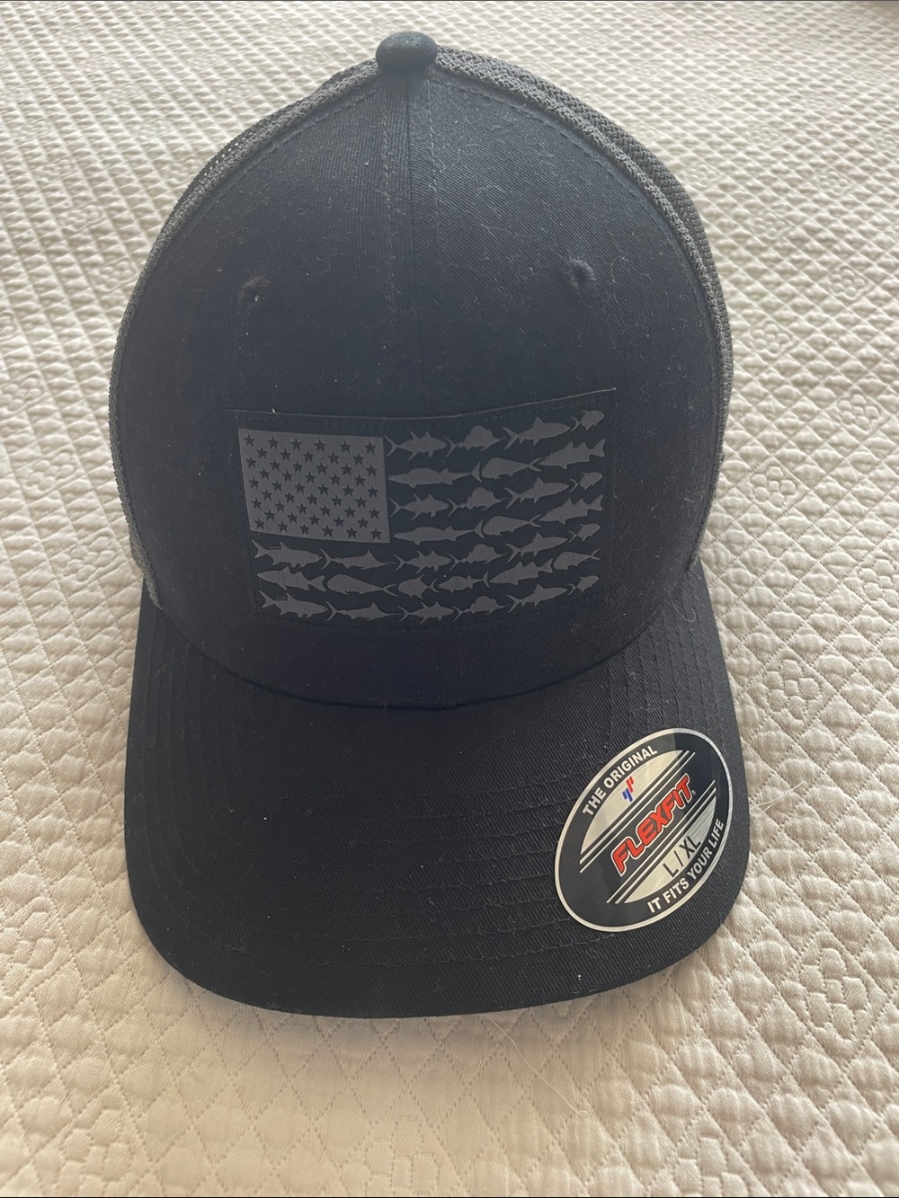 Columbia Black and Gray Mesh Back Trucker Hat